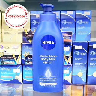 Dưỡng thể Nivea Intensive Moisture Body Milk 48h, sữa dưỡng thể dưỡng ẩm chuyên sâu, sáng mịn, căng mướt da 600ml