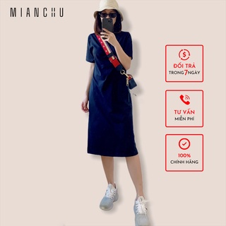 [Mã LT50 giảm 50k đơn 250k] Đầm thun dáng suông MIANCHU chất cotton 100% co giãn, thiết kể trẻ trung, năng động mã DTS01