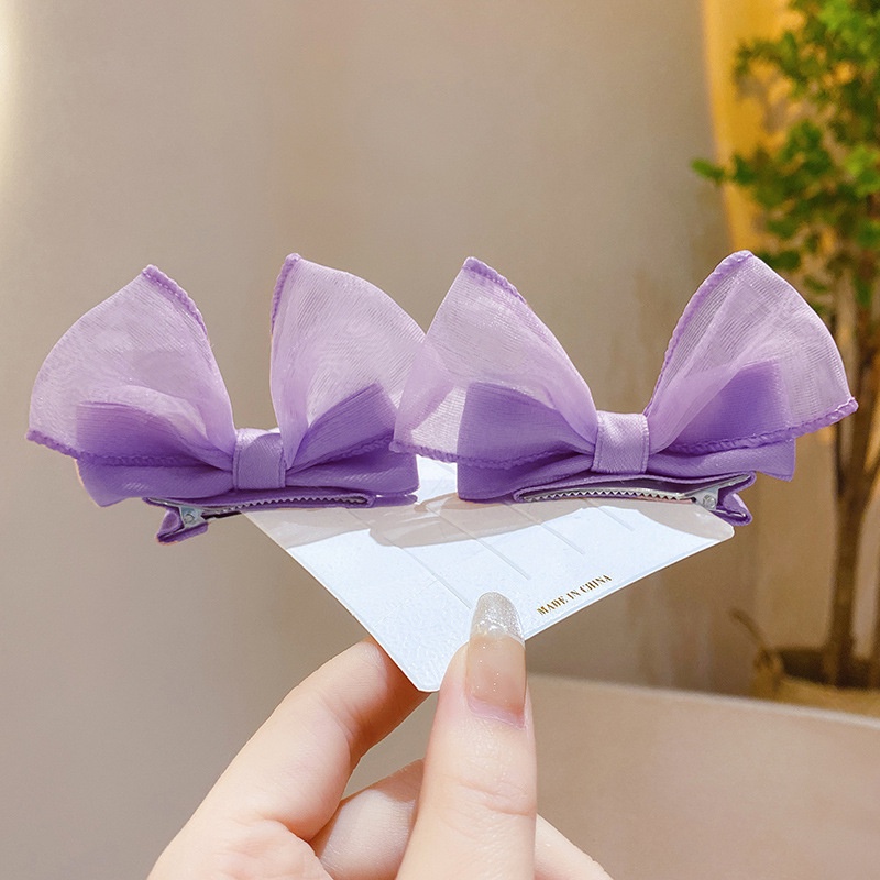 Set 2 Kẹp Tóc Nơ Xinh Xắn Cho Bé Gái