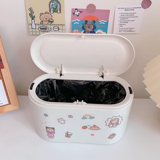 Thùng Rác Mini Cute Dạng Ấn