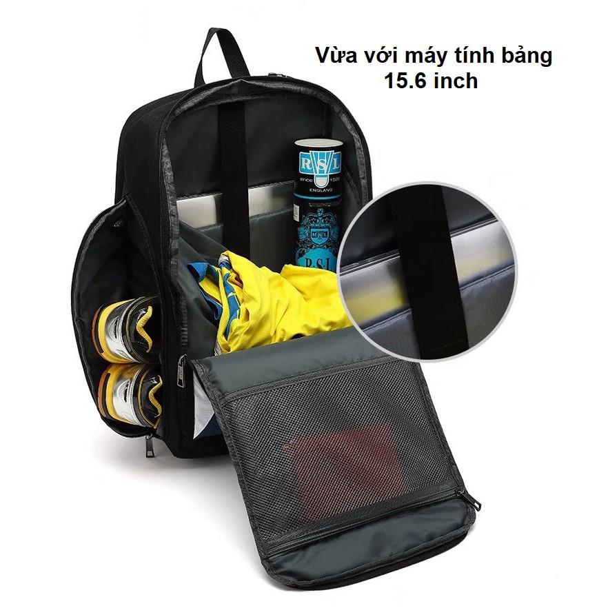 [Combo quà tặng] Balo cầu lông yonex BP005U nhiều màu, phom cứng cáp, có ngăn đựng giày vợt riêng