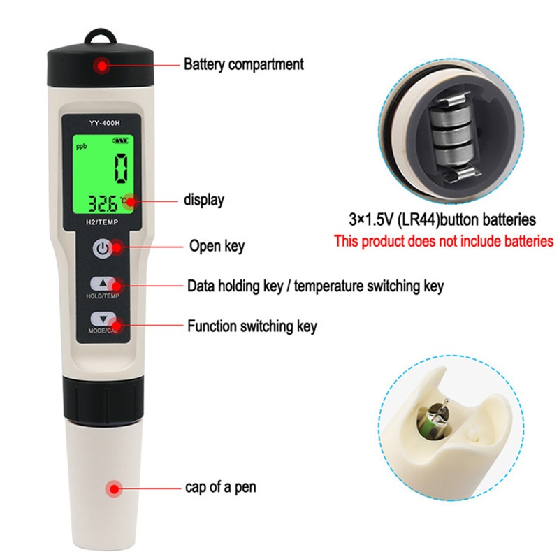 Đồng Hồ Đo Nhiệt Độ Nước 2 Trong 1 H2