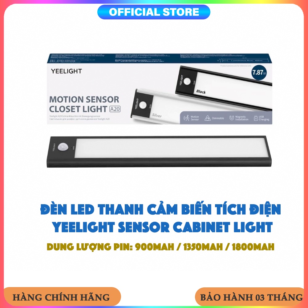 Sạc Pin | Đèn led thanh cảm biến tích điện Xiaomi Yeelight 20/40/60cm cảm ứng cơ thể con người 1 cách thông minh