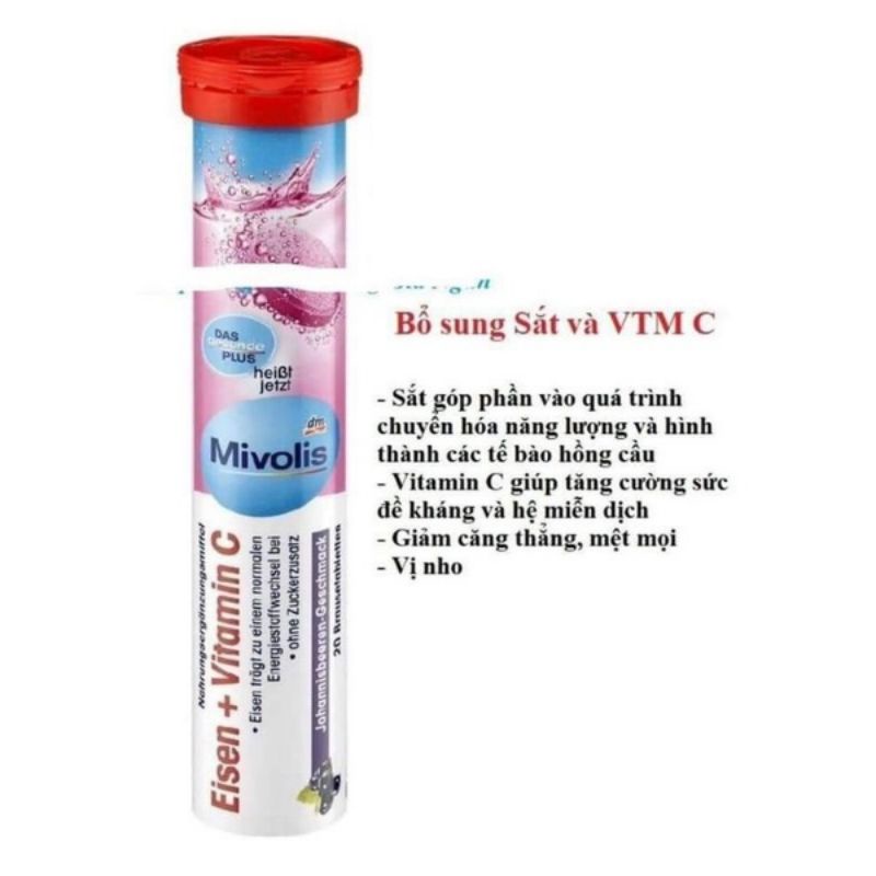 Viên sủi các vị bổ sung Vitamin và khoáng chất hàng Đức