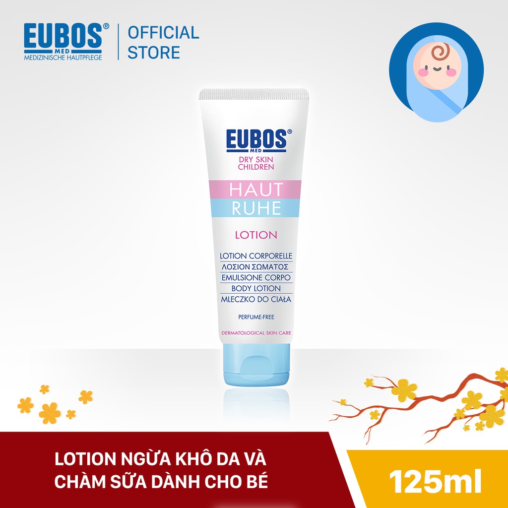 Lotion cho bé ngừa khô da, chàm sữa EUBOS Haut Ruhe Lotion 125ml