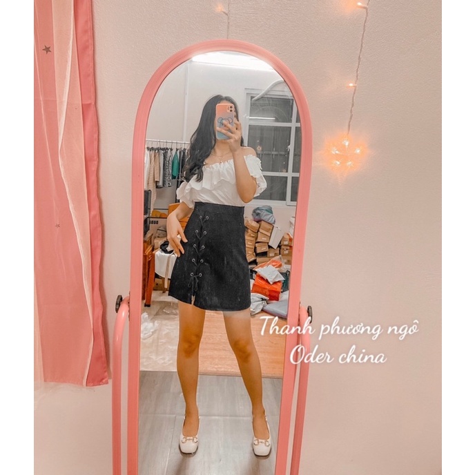 Áo trễ vai tay bèo tiểu thư /hàng sẵn | BigBuy360 - bigbuy360.vn