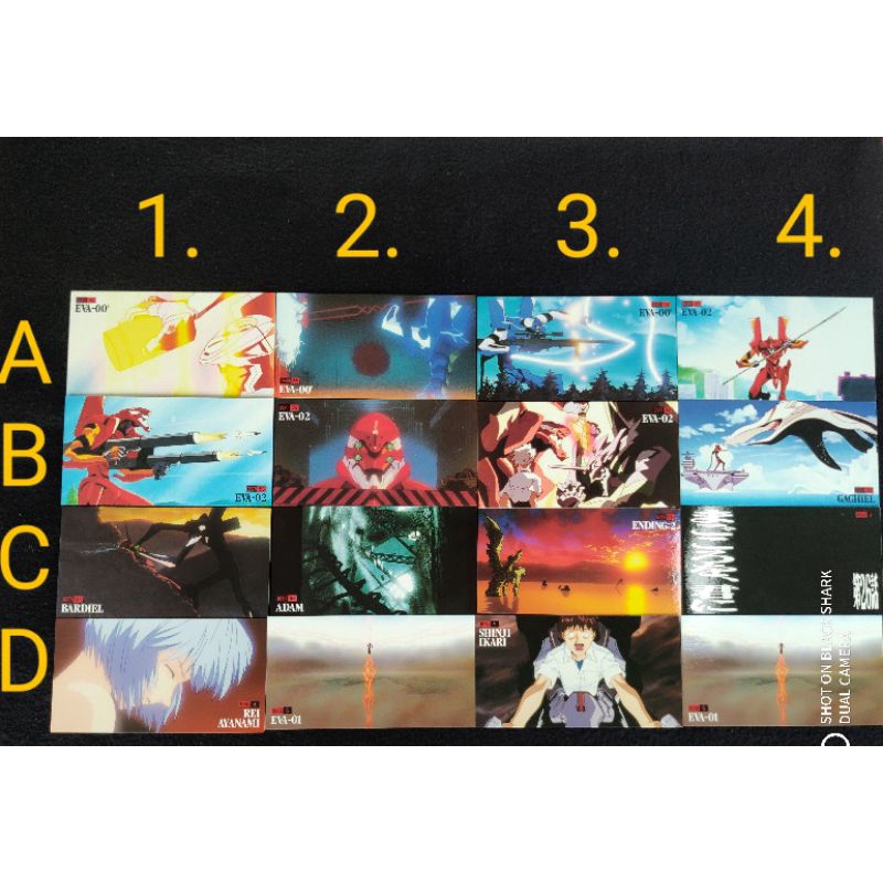 Thẻ bài rộng chủ đề Neon Genesis Evangelion 07, chính hãng Bandai năm 1997