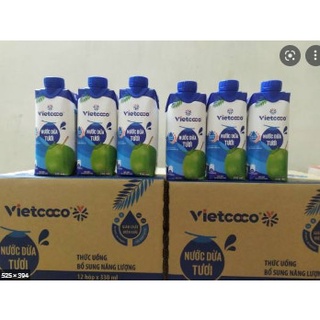 1 Thùng nước dừa tươi Vietcoco 330ml (12 Hộp)