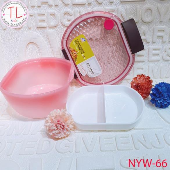 Hộp nhựa - Hộp cơm nhựa đựng thức ăn 2 ngăn 1 tầng/2 tầng - Đồ gia dụng