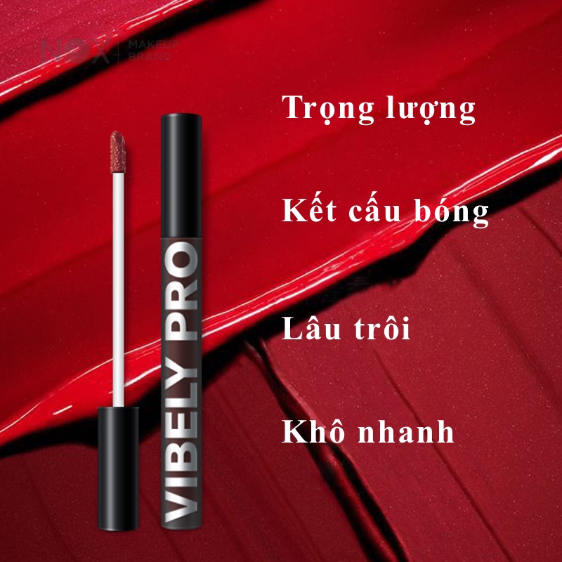 Son bóng nhung NOX 2.5g nhẹ khô nhanh cấp nước tạo hiệu ứng gương