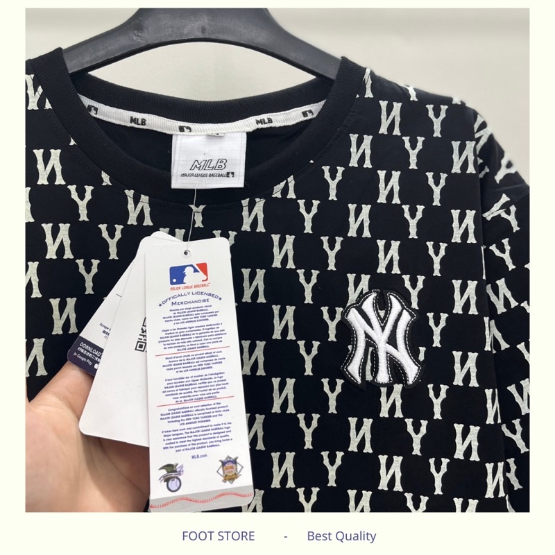 Áo thun MLB Monogram cao cấp Áo thun NY nam nữ mới nhất