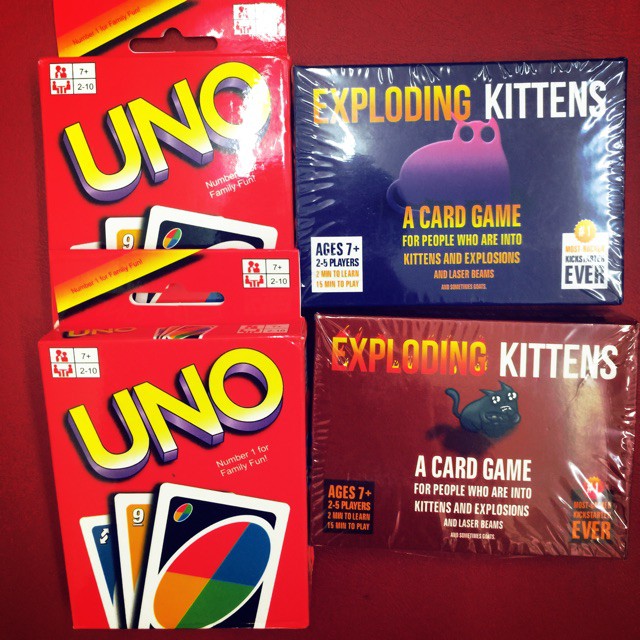 Bộ Sản Phẩm Combo 01 Mèo nổ exploding kittens + 01 bài Uno Hàng Độc