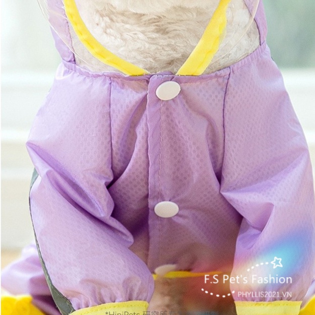 Áo Mưa Thoáng Khí Cỡ Vừa In Họa Tiết Hoạt Hình Đáng Yêu Cho Thú Cưng
