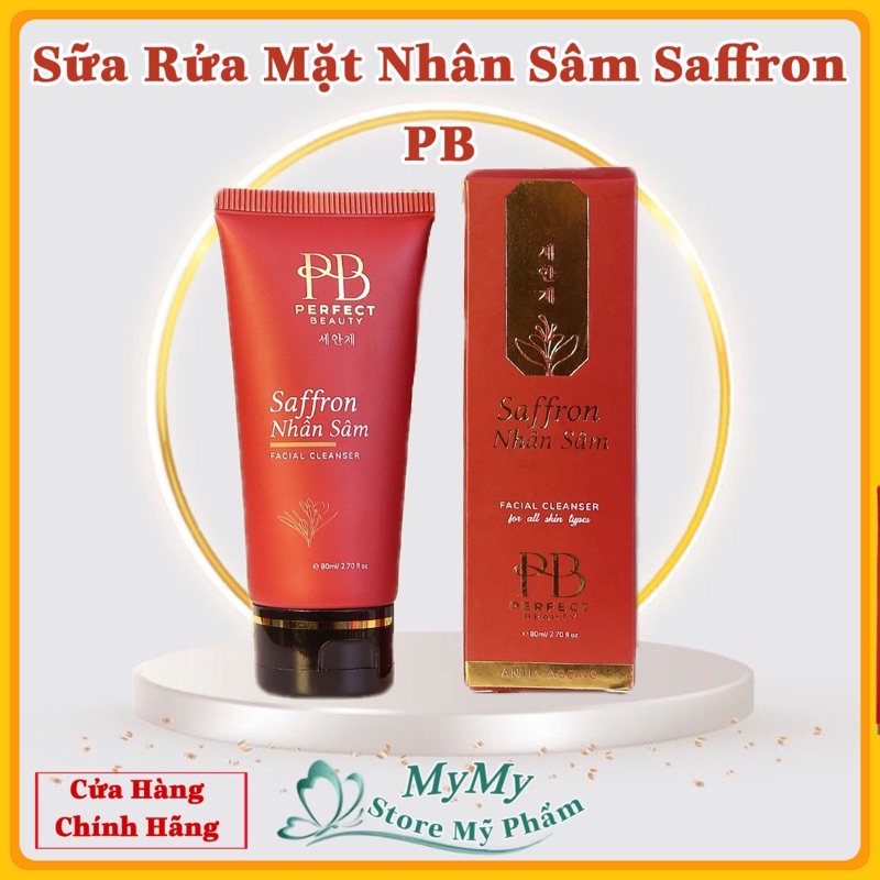 sữa rửa mặt nhân sâm saffron PB