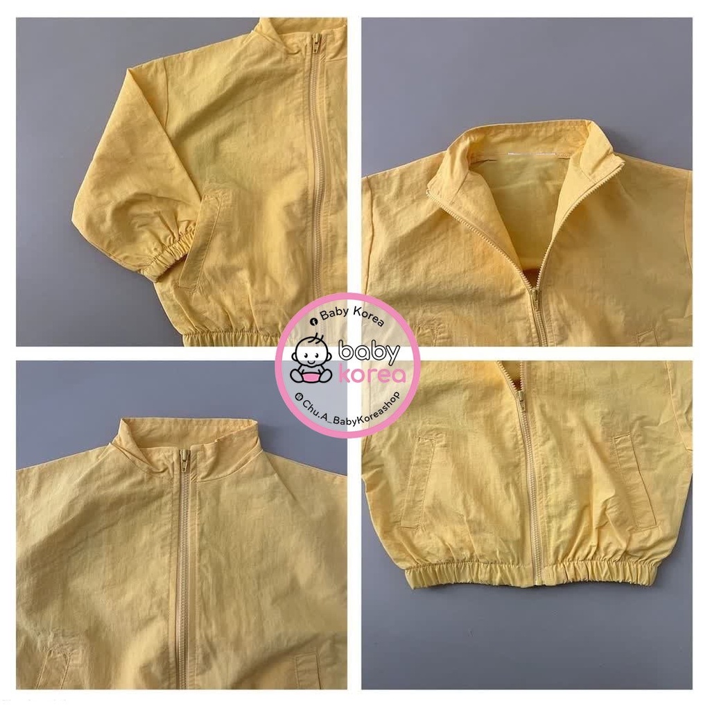 Áo khoác áo gió áo chống nắng cho bé made in korea mỏng nhẹ an toàn cho bé