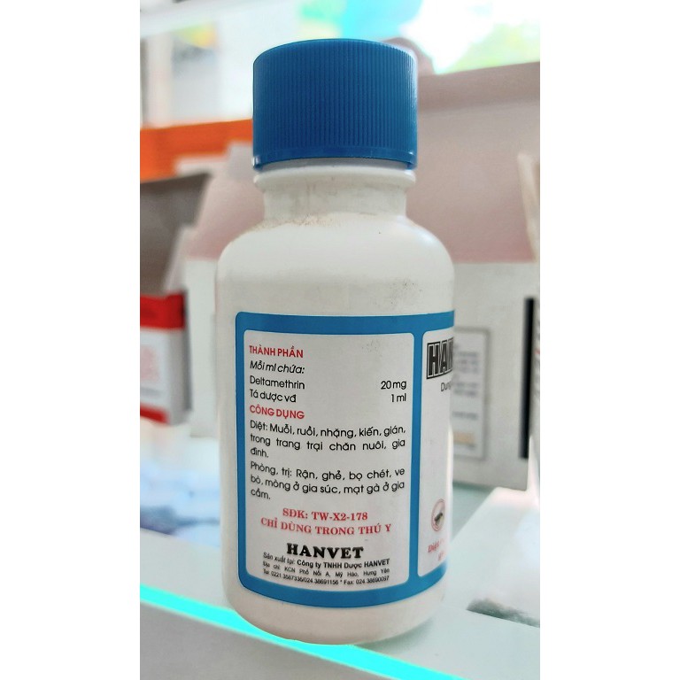 Hantox 200 (100ml) - Thuốc diệt muỗi, diệt ruồi, diệt ve cho chó, thú nuôi dùng trong nhà và chuồng trại