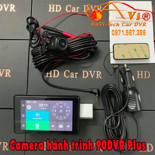 KaVi-Tech 90 DVR Plus - Camera hành trình Ô tô ghi hình trước sau Full HD - 3G Wifi - GPS Tracking