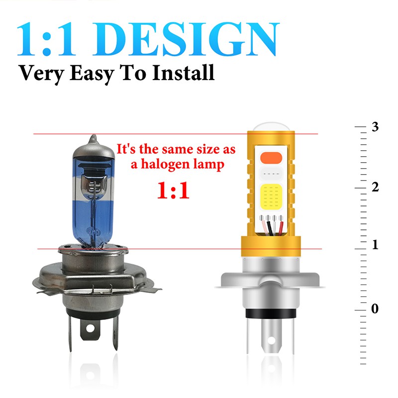 Đèn Pha KEVANLY P15D 3 Màu DC 12V Dành Cho Xe Mô Tô