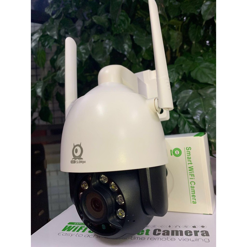 Camera PTZ WIFI V380 PRO 5.0Mpx Ngoài trời Độ phân giải 2560x1440p xoay 360 độ chống nước, xem đêm có màu 5.0