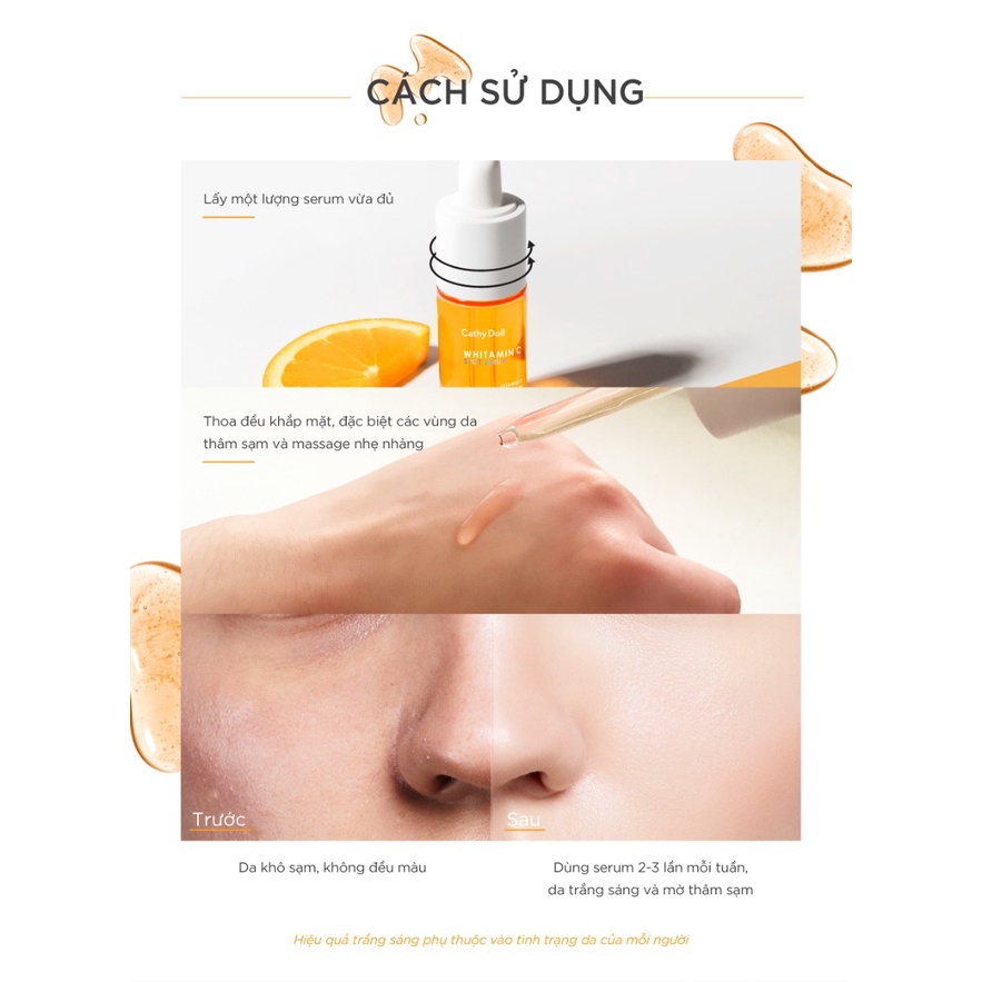 Tinh chất dưỡng trắng da mờ thâm Cathy Doll Whitamin C Spot Serum 30ml