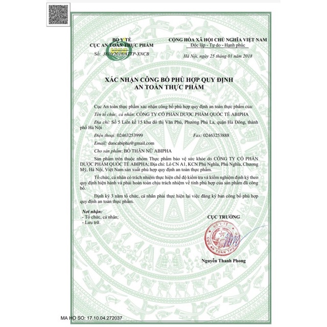 Bổ thận nữ abipha | Thế Giới Skin Care