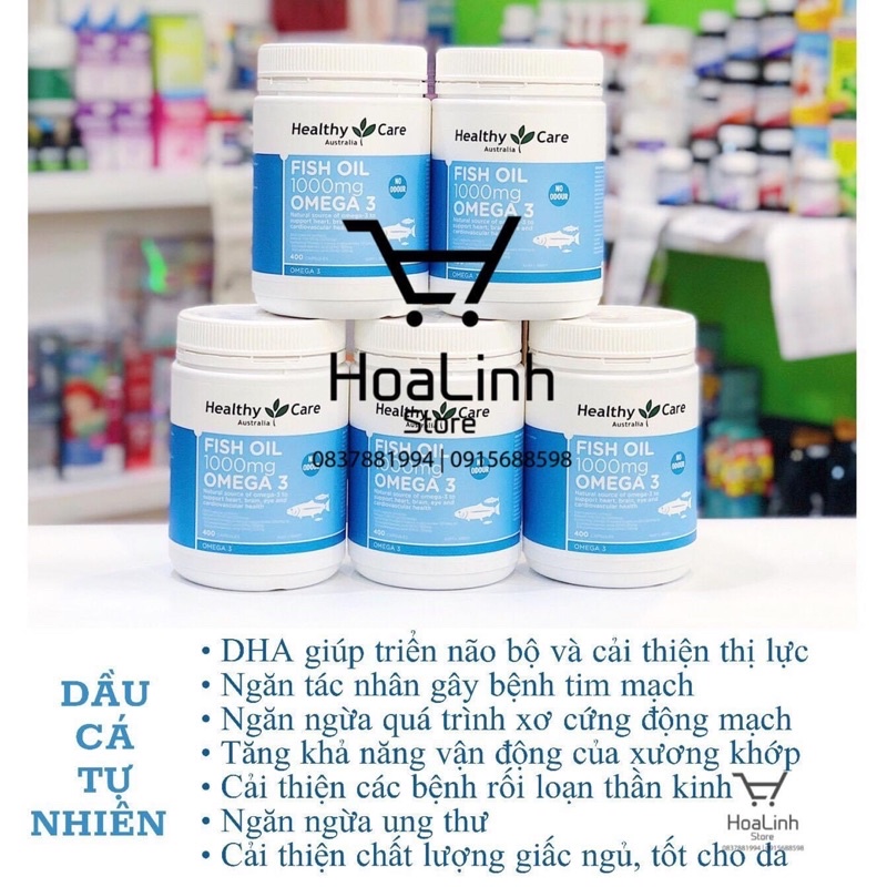 Dầu cá Omega các loại HC chuẩn, sp thu 3,2%