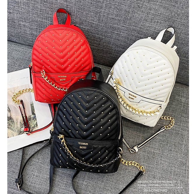 Balo Da Mini Victoria'S Secret VS VS Đính Đinh Tán Thời Trang Cho Nữ