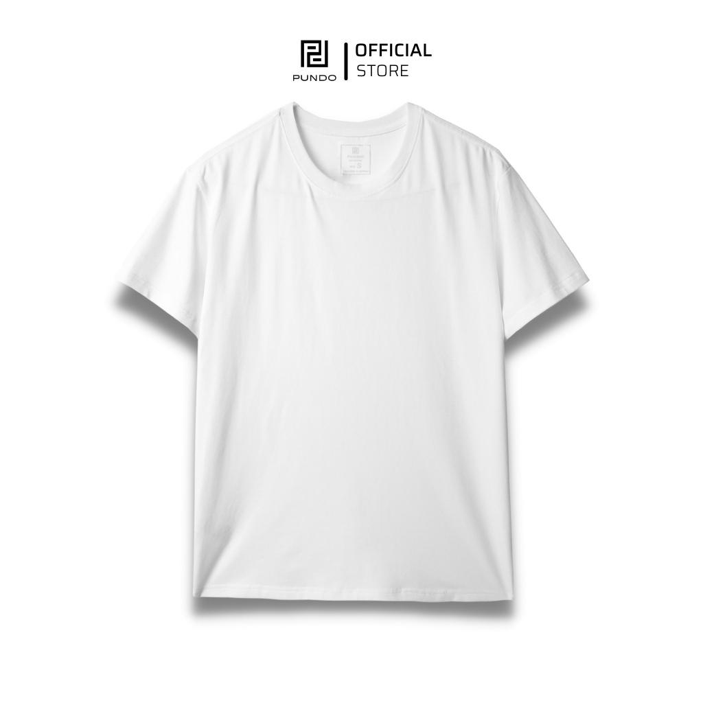 Áo thun nam nữ trắng trơn tay ngắn cổ tròn phông cộc tay chất vải cotton cao cấp PUNDO ATPD08