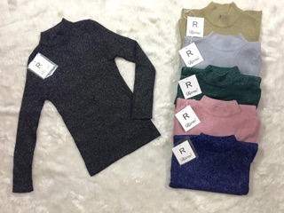 Áo len nhũ cổ 3 phân siêu hót