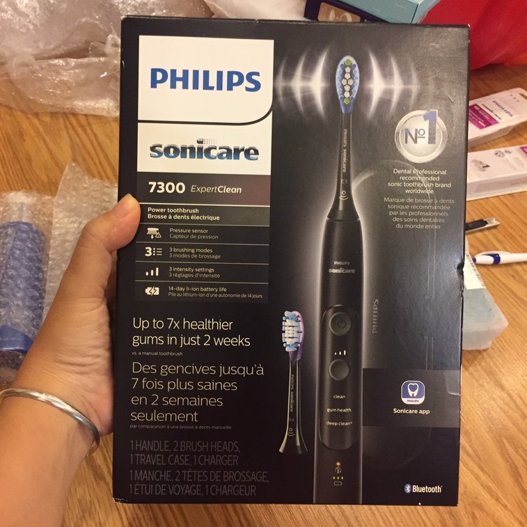 Bàn chải điện Philips Sonicare 6100 Protective Clean, 3 chế độ chải, 3 mức rung
