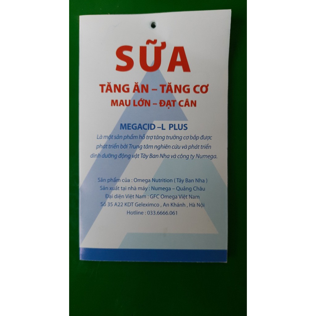 Sữa Vỗ Béo Vật Nuôi  MEGACID PLUS