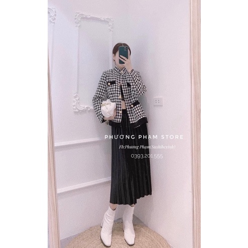 Áo Dạ Kẻ 2 Lớp Kèm Đai Có Ảnh Thật Kèm Video | BigBuy360 - bigbuy360.vn