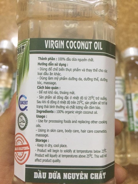 Dầu dừa organic thành vinh - Vietcoco