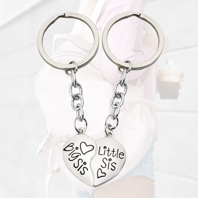 Móc Khóa Hình Trái Tim Vỡ Cho Chị Em Gái