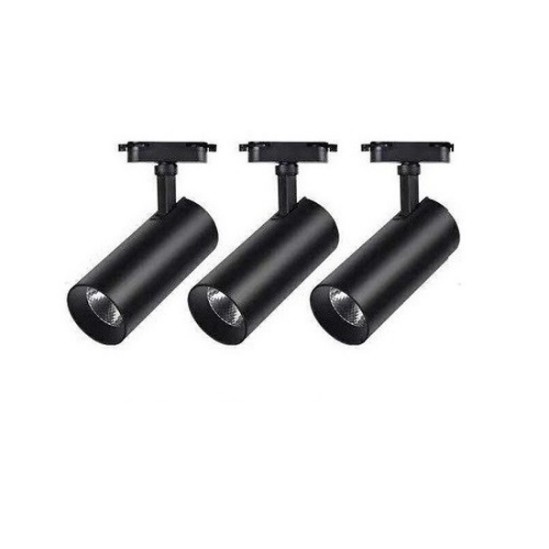 Bộ 3 Đèn Led rọi ray ống bơ 3W trang trí shop HL Lighitng (tặng thanh ray 1 mét)