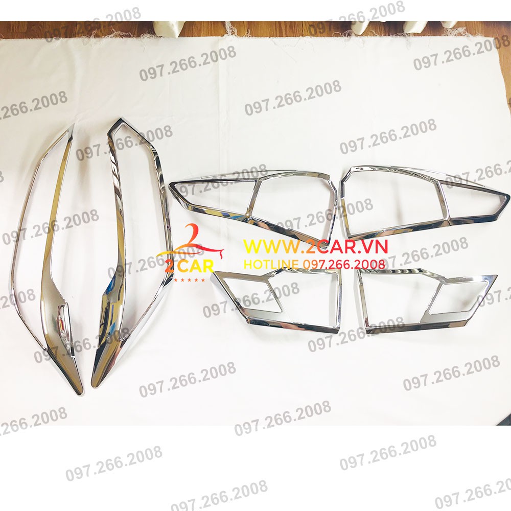 Ốp viền đèn pha, hậu xe Honda City 2017- 2020, 2021, 2022 - Mạ crom sáng bóng