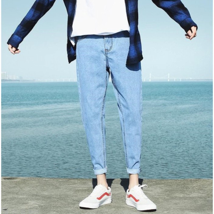 Quần Jean Baggy Nam Basic Xanh Sáng Siêu Hot - SP39 | BigBuy360 - bigbuy360.vn