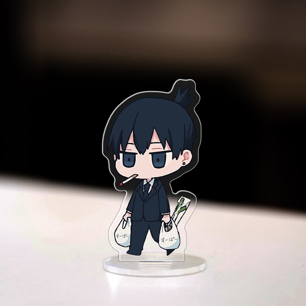 Mô hình đứng Standee anime Chainsaw Man nhân vật Denji Power Aki Makima Reze manga trang trí decor bàn học cao 8cm