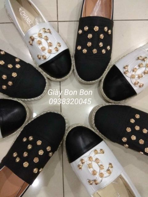 FREESHIP 99K TOÀN QUỐC_Sales sập sàn- Giày slipon cói chữ X đính hoa hồng | BigBuy360 - bigbuy360.vn