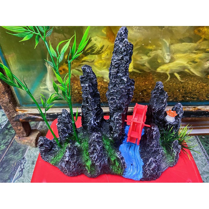 TIỂU CẢNH TRANG TRÍ HỒ CÁ NON BỘ 21X9X20CM