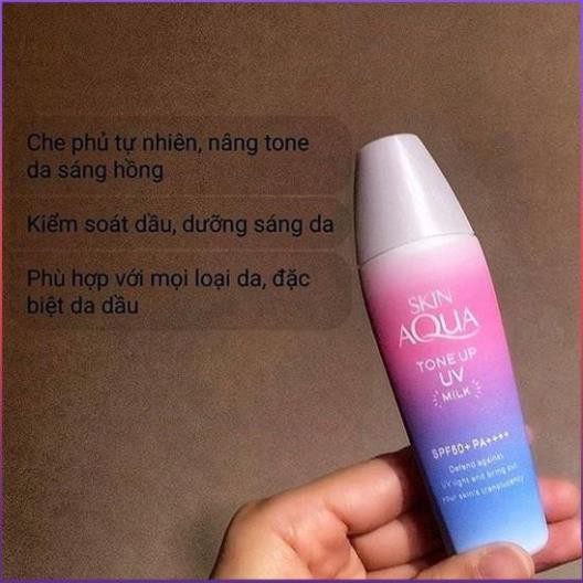 Kem chống nắng Sunplay Skin Aqua Tone Up UV Essence SPF50+ PA+++ 80gr