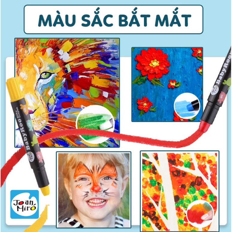 Bút sáp lụa Silky Crayon chính hãng Joan Miro dễ dàng tẩy xóa tiêu chuẩn Châu Âu SHOP MẸ GẤU