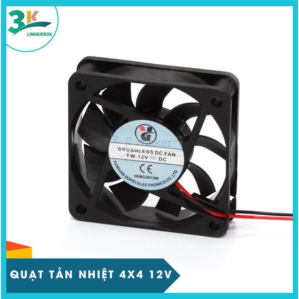 Quạt tản nhiệt 12 - 24v 6X6x2CM, làm mát, hút bụi cho thú cưng gió cực êm