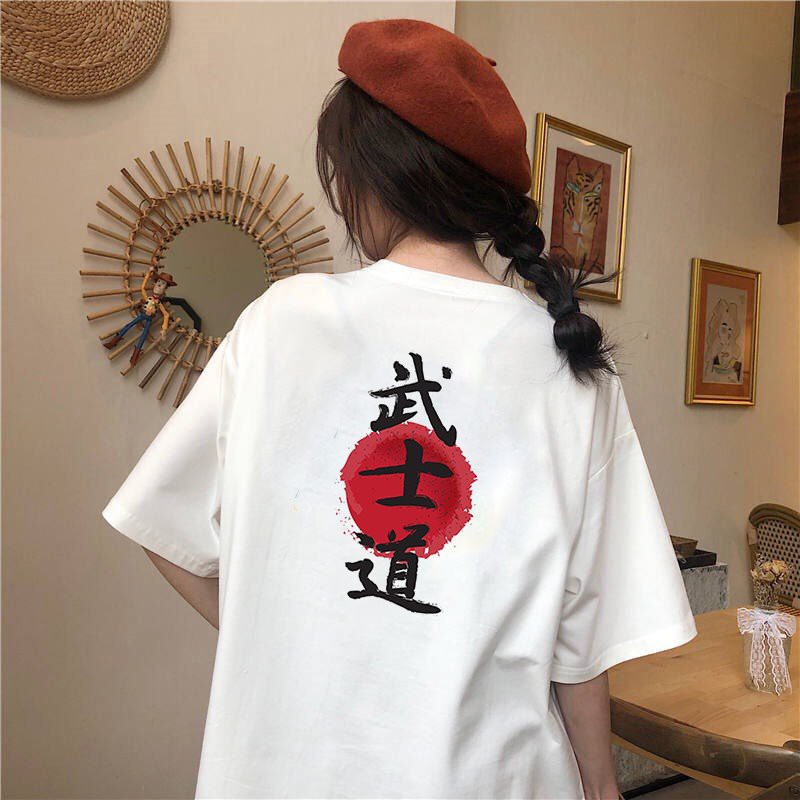 Áo thun tay lỡ nữ form rộng chữ kiểu Samurai form rộng vải dày mịn 2020T1828