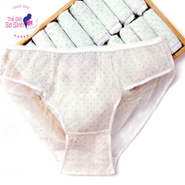 Quần Lót Giấy Sau Sinh Chấm Bi, Thuận Tiện, Đảm Bảo Vệ Sinh - 5 Quần/Gói - Thế Giới Sơ Sinh