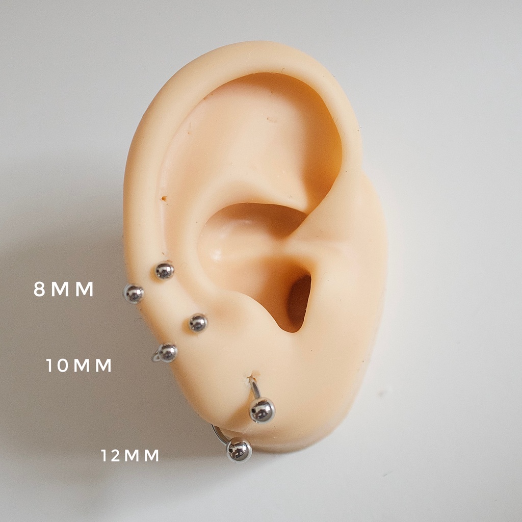 [1 Chiếc] Khuyên Tai Titan CHỮ U Thân 1.2mm Siêu Mỏng Màu Bạc Titan Không Gỉ Sét Không Ngứa Bông Tai JuliesBox 66