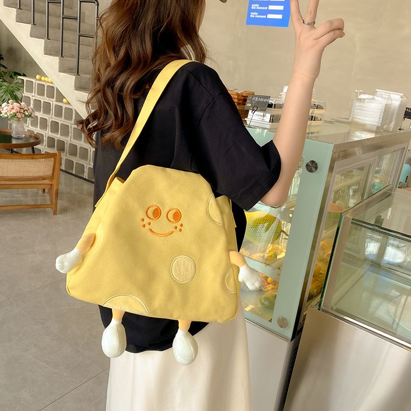 Túi vải canvas hình chiếc phô mai độc lạ xinh xắn