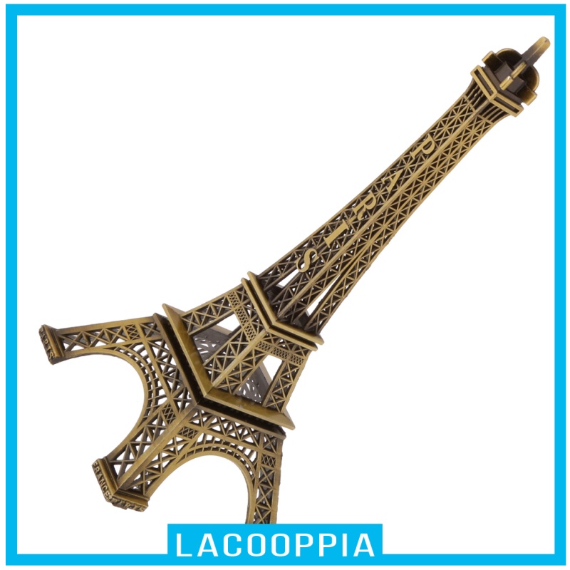 [LACOOPPIA]Retro Alloy Bronze Tone Paris Eiffel Tower Figurine Statue Model Decor