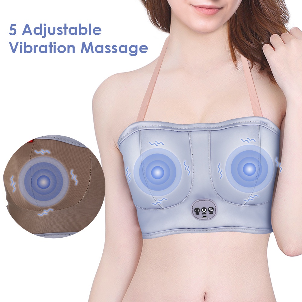 Máy massage ngực 5 tốc độ có thể sạc lại tiện dụng