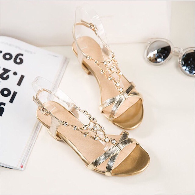ORDER Dép sandal cao gót, dép trung niên đủ size từ 34 đến 41  MH009 sẵn 34, 35